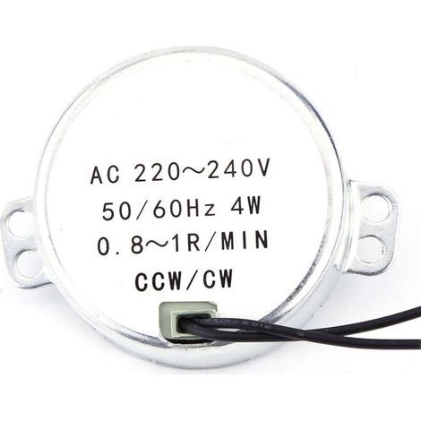 1 moteur synchrone 220-240 V AC à engrenages 4 W CW/CCW (0,8-1 tr/min). (1/5)