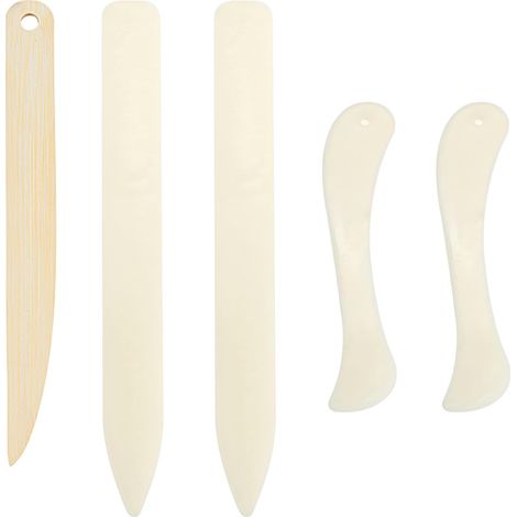 5 Pièces Plioir en Os pour Papier, Plioir Scrapbooking, Plieur à Papier en Os, Pliage Outil À Plier Le Papier, Plieuse À Os Creaser, Pour Plier le Papier de Carte/Lignes de Marquage (1/5)