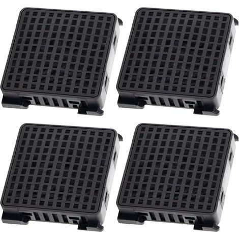 4er-Pack Aktivkohlefilter für Liebherr Fresh Air Kühlschrank, ersetzt 7440021-00 [9096989, 988246001, 988246000, 9882429] - schwarz (1/5)