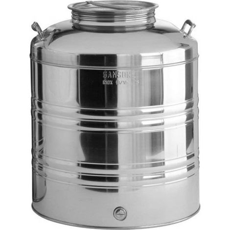 Fusto per Olio Sansone 10 lt Senza rubinetto in Acciaio Inox Contenitore Bidone