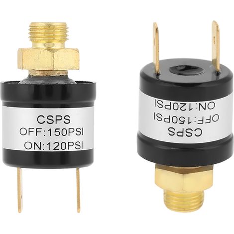 Interrupteur de pression pour compresseur d'air 120-150 PSI, 1/8" NPT, contrôle automatique (1/5)