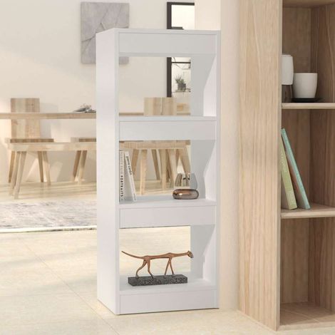 vidaXL Estantería/divisor madera de ingeniería blanco 40x30x103 cm (1/5)