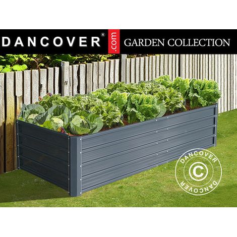 Raised Garden Bed, 0.9x1.8x0.47 m, 800 l, Anthracite - Dancover (1/2)