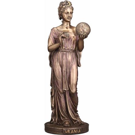 Figure d’Uranie, déesse grecque de l’astronomie, décoration classique en bronze, figurine pour collectionneurs (1/4)