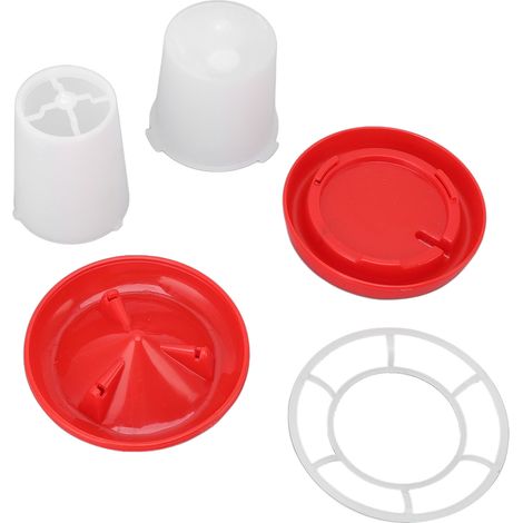 Ensemble mangeoire et abreuvoir pour poussins, conception à manchon rotatif, alimentation et abreuvement automatiques pour volailles. (1/5)