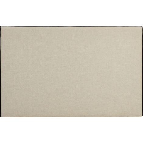 Testata letto sfoderabile 180 cm Cotone e Lino Beige e Nero - CHESMA
