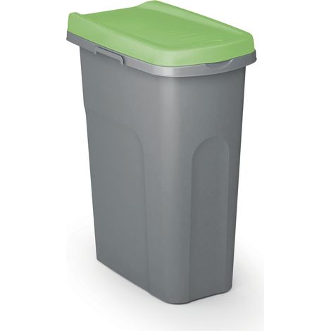 CASARIA® Cubo Basura 25L Tapa Soporte Bolsa Basura Baño Cocina Oficina Plástico 39x24cm Sistema de Separación de Residuos Grün (de) (1/5)