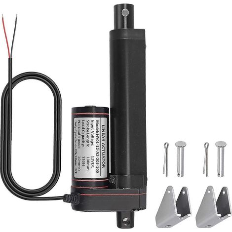 Moteur d'actionneur linéaire Justech DC 12 V 750 N pour ouvre-porte électrique de voiture/camping-car - Noir (1/4)