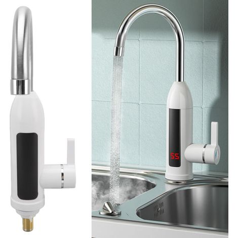 Robinet Chauffant Instantané 3000W IPX4 ABS Sans Réservoir Acier Inoxydable pour Cuisine Europe (1/5)