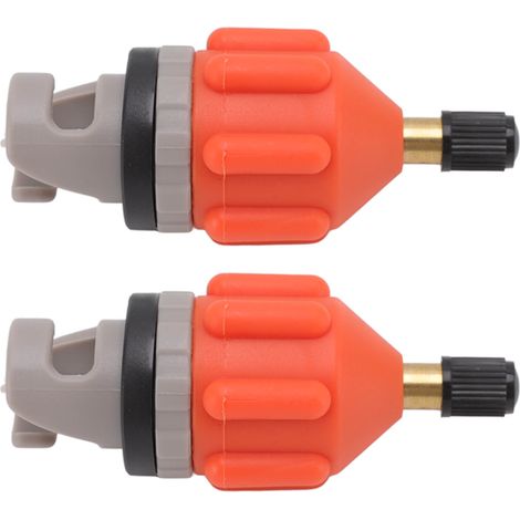 adaptateurs de gonflage pour pompe à air, adaptateur d'embout pour paddle, connecteur de valve d'air pour kayak, bateau d'assaut, pompe de voiture, orange (1/5)