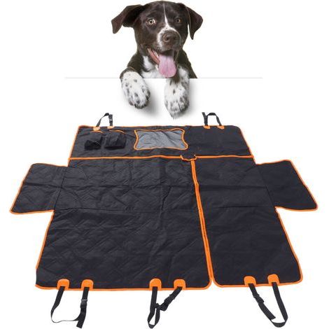 Rosvola Kofferraumschutz für Hunde mit Seitenschutz, universelle, wasserdichte und kratzfeste Autoabdeckung für Hunde, 147 x 137 cm (1/5)