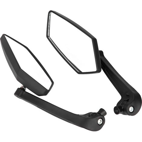 Schwarze Motorrad-Seitenspiegel, 2er-Set, für den linken und rechten Lenker, Retro-Stil, universelle hintere Seitenspiegel, Zubehör für Café Racer. (1/5)