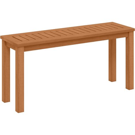 COSTWAY Panchina da Giardino in Legno Massello, Panca da Esterno Senza Schienale, Panca Capacità di 150 kg per Ingresso, Cortile e Balcone, 100 x 30 x 47 cm, Naturale (1/5)
