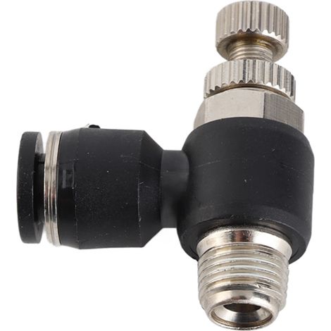 Vanne à air laser avec buse pour découpeuse laser CO2 (tuyau pneumatique 6mm filetage Ø9.7 réglable) (1/5)