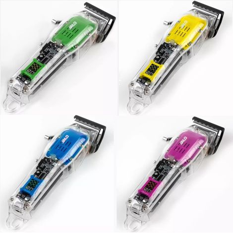 TRADE SHOP - Tagliacapelli Elettrico Ricaricabile Usb Professionale Display Led Design Trasparente Gw-9972 - (1/5)