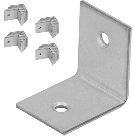 Conector angular para carpintería KOTARBAU® de acero inoxidable galvanizado de 30 x 30 x 25 mm, juego de 50 piezas.