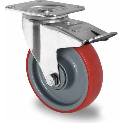 CASCOO Lenkrolle mit Totalfeststeller ø 125 mm Serie N2U6 Kugellager