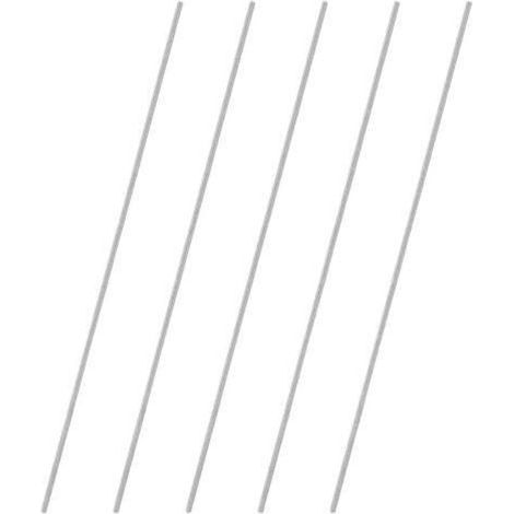 Lot de 5 tiges entièrement filetées, M5 x 400 mm, filetage à droite en acier inoxydable 304, pour boulons d'ancrage/pinces/étriers de fixation de meubles, vis à filetage métrique (1/4)