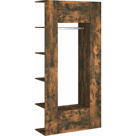 Maison Exclusive - Armoires de couloir 2 pcs chêne fumé bois d'ingénierie (1/5)