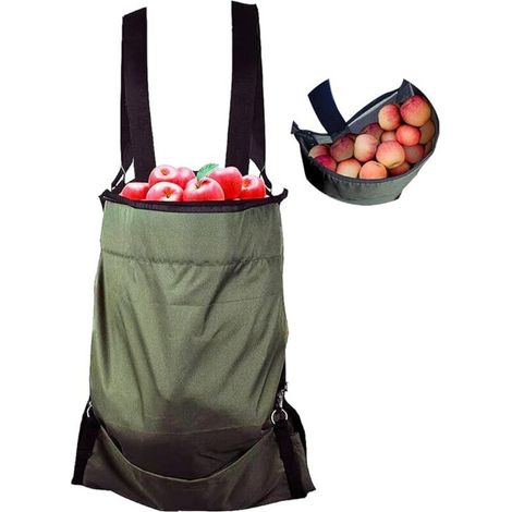 Lntyq Tablier de Cueillette de Fruits - Sac de Cueillette de Fruits et Légumes en Tissu Oxford Imperméable et Durable pour le Stockage Des Fruits - Tablier pour le Verger, La Ferme