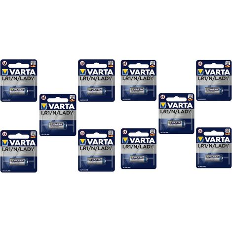 .10 Piles Varta LR1 Lady MN9100.