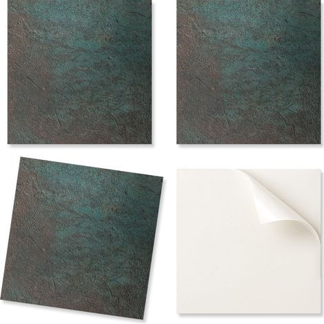 Baldosas de vinilo autoadhesivas con textura impresa y estampado sutil, 4x50x50 cm.