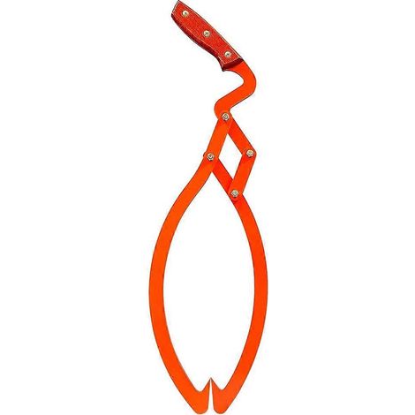 Pince à débusquer à 2 griffes avec manche en bois et poignée antidérapante, outil pour soulever, manipuler, traîner et transporter des grumes (50 cm) (1/5)