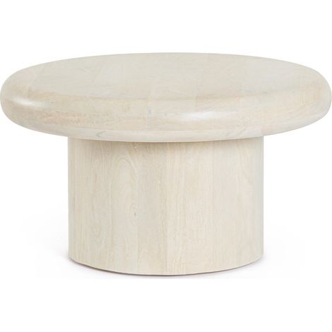 Table basse de salon ronde en bois de manguier D60 - JUAREZ (1/5)