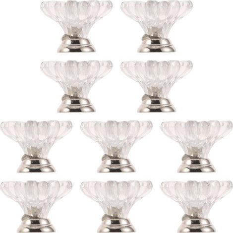INOOMP Lot de 10 poignées meubles en acrylique transparent avec (1/5)
