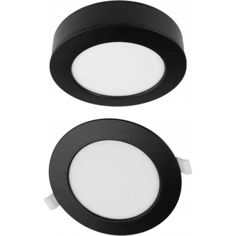 Spot encastré rond pour plafond 12W CCT 2 en 1 noir NT/PT (1/4)