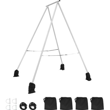 Mophorn Soporte de Yoga con Estructura Triangular, Capacidad de Carga de hasta 250 kg, Cuerda Aérea y Base Antideslizante, Versátil, 2560 x 1930 x 2910 mm, Ideal para Practicantes y Profesionales (1/5)