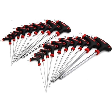 19 Piece T-Handle Wrench Set, Hex and Torx Allen Key with Cross Handles, T-Handle Wrench Set (1/5)