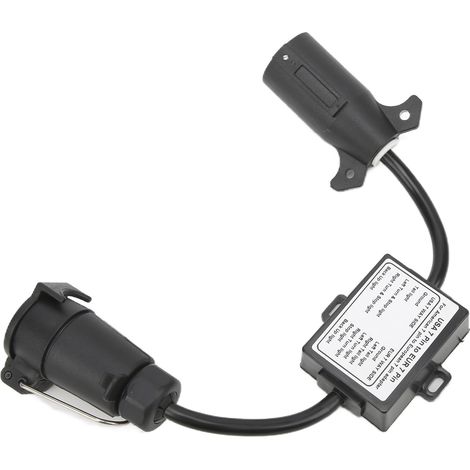 Connecteur de remorque américain à 7 broches vers européen à 7 broches rond pour caravanes, bateaux et porte-vélos (1/5)