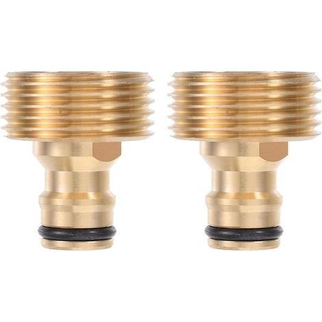 Brass Quick Coupling 1" External Thread Brass Quick Connector Brass Quick Connector for Garden Hose (Compatible with Gardena Plug-In System) (1/4)