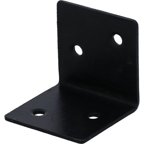 Staffa in acciaio zincato nero Magnodur 40x40x40, SUKI SUKI