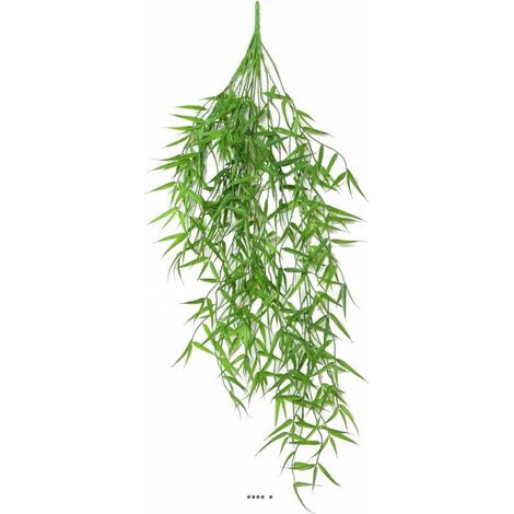 Très belle chute de bambou artificiel L 90 cm vert (1/3)