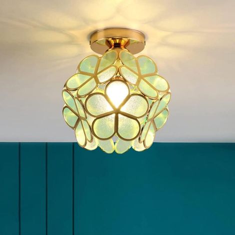 Modern minimalist Scandinavian E27 ceiling light for entryway, hallway, balcony, bedroom, green (1/3)
