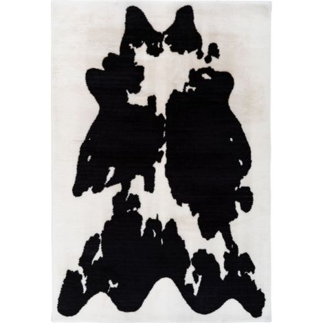Tapis Imitation Fourrure "Rabbit" Noir & Blanc 160 x 230 cm (1/4)