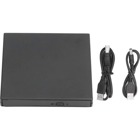 Lecteur CD/DVD externe USB portable et fin pour ordinateur portable, graveur de CD pour Windows, macOS, Linux (1/5)