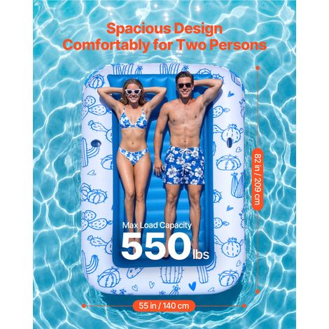 Matelas Gonflable Piscine avec Pare-solaire UPF 50+ (1/5)