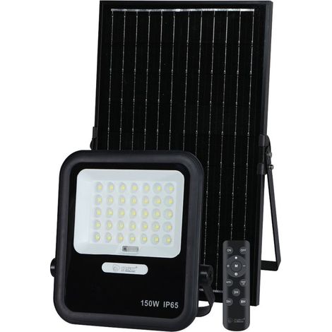 Proiettore solare LED Miloha 8W 6500K IP65 Nero
