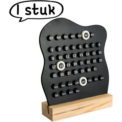 Calendrier Perpétuel - Jeu De Lancer D'anneaux - Décoration Bureau - Kit À Monter Soi-même - 1 Pièce (1/4)