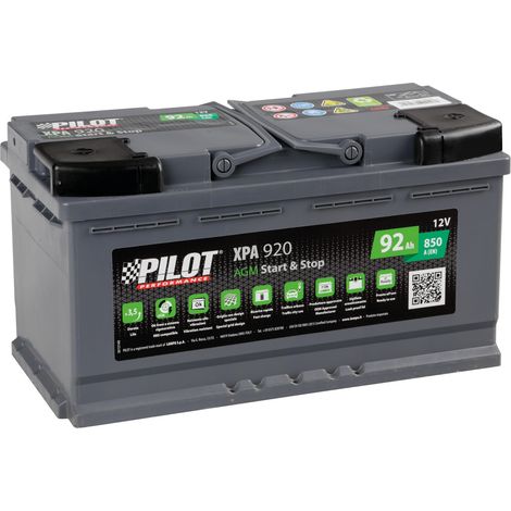 Batteria 12V - Pilot Start-Stop AGM - 92 Ah - 850 A - L5 (1/2)