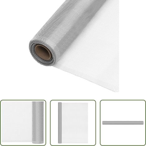 vidaXL Barrière - Écran en treillis Aluminium 80x1000 cm Argenté (1/5)