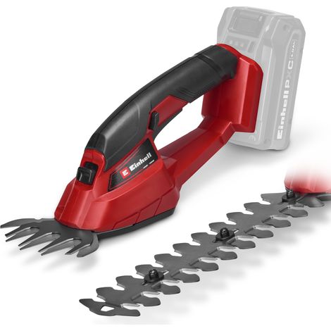 Einhell Akku-Gras- und Strauchschere GC-CG 18 Li-Solo Power X-Change (18 V, 100 mm / 200 mm Schnittlänge, wechselbares Grasschneideblatt + Strauchmesser, ohne Akku)
