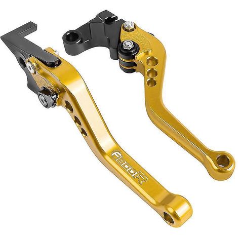 Poignées de guidon courtes et longues en aluminium usiné CNC pour moto BMW F800R (2009-2018) - Jaune (1/5)
