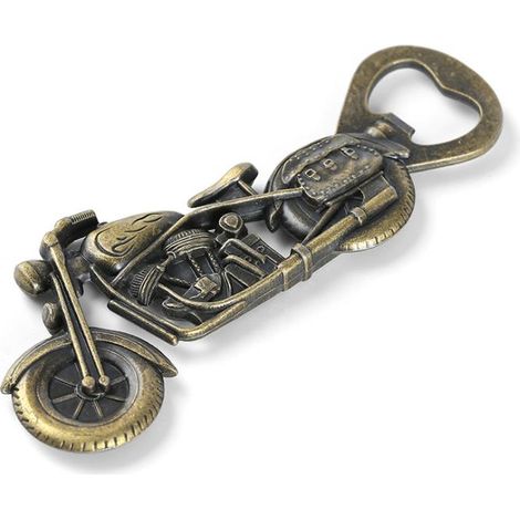 Ouvre-bouteilles - Motif Moto Rétro - Alliage De Zinc - Pour Bière - Cadeau Homme Père Mari - Lot De 1 (1/5)