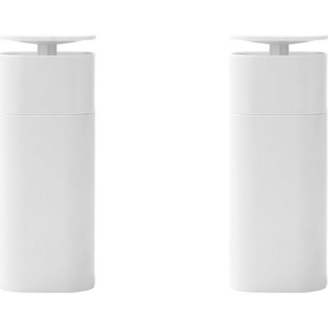 Distributeur de savon - Lot de 2 - 400 ml - Pompe à savon - Distributeur de savon liquide - Sur pied - Savon pour les mains - Rechargeable - Pour cuisine, salle de bain, toilettes - ABS - 7 x 7 x 18 c (1/5)