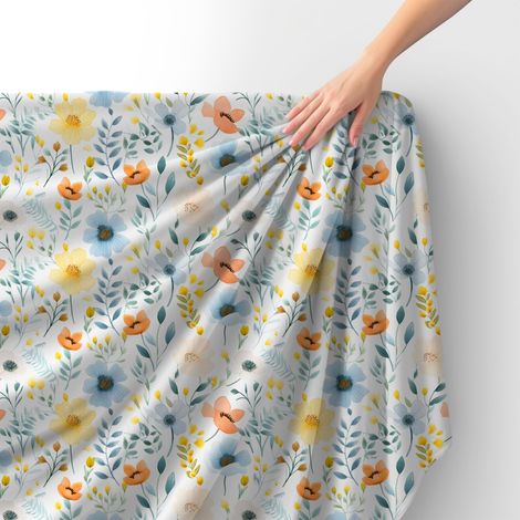 Tessuto Royal Velvet in poliestere per cucire - Motivo fiori - RDX2970 (1/4)