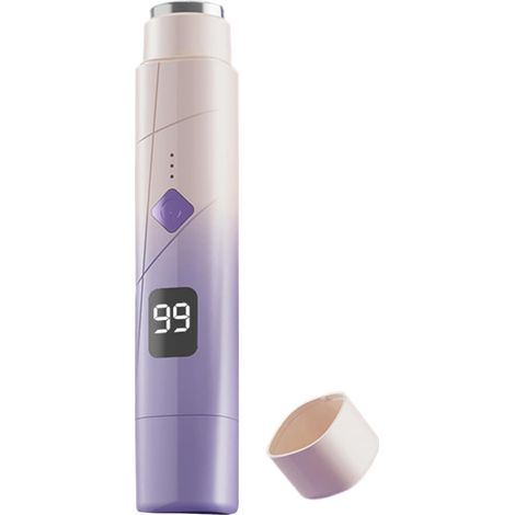 Rasoir électrique double tête étanche  Rasoir bikini portable / Tondeuse visage / Rasoir électrique pour femmes (Violet dégradé) (1/5)